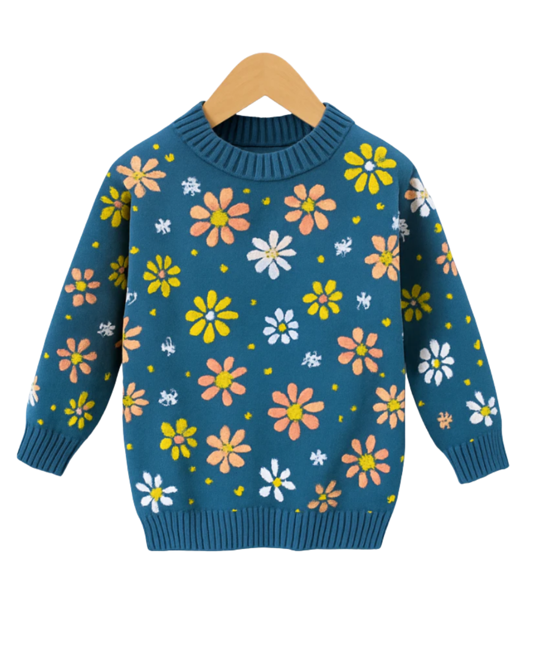 Chaleco Azul floreado
