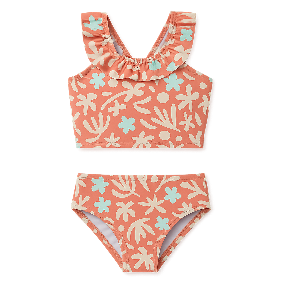 Bikini floral coral 🌼