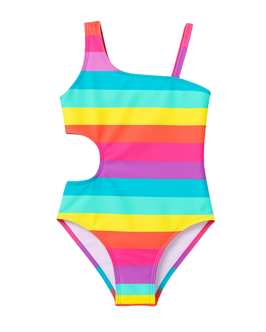 Traje baño rayado multicolor 🌈