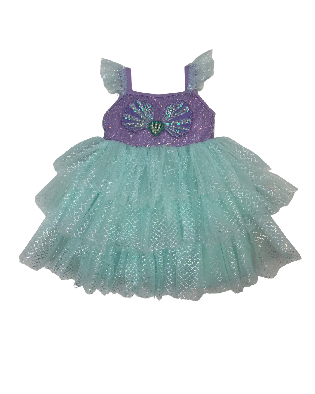 Vestido Infantil Princesa Sirenita 🧜♀️💜💚