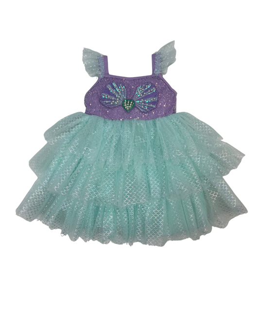Vestido Infantil Princesa Sirenita 🧜♀️💜💚