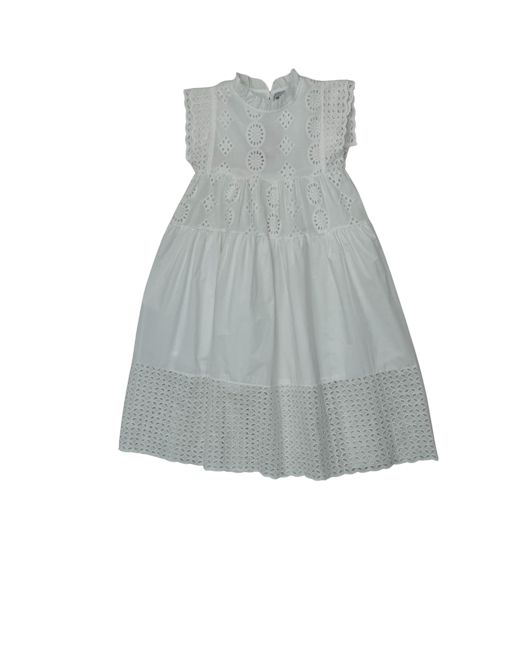 Vestido Blanco con Encaje Bordado 🤍✨