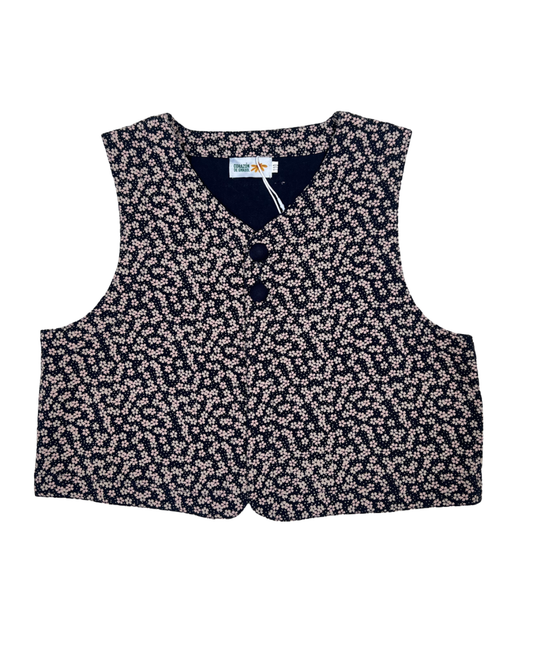 Chaleco floral sin mangas
