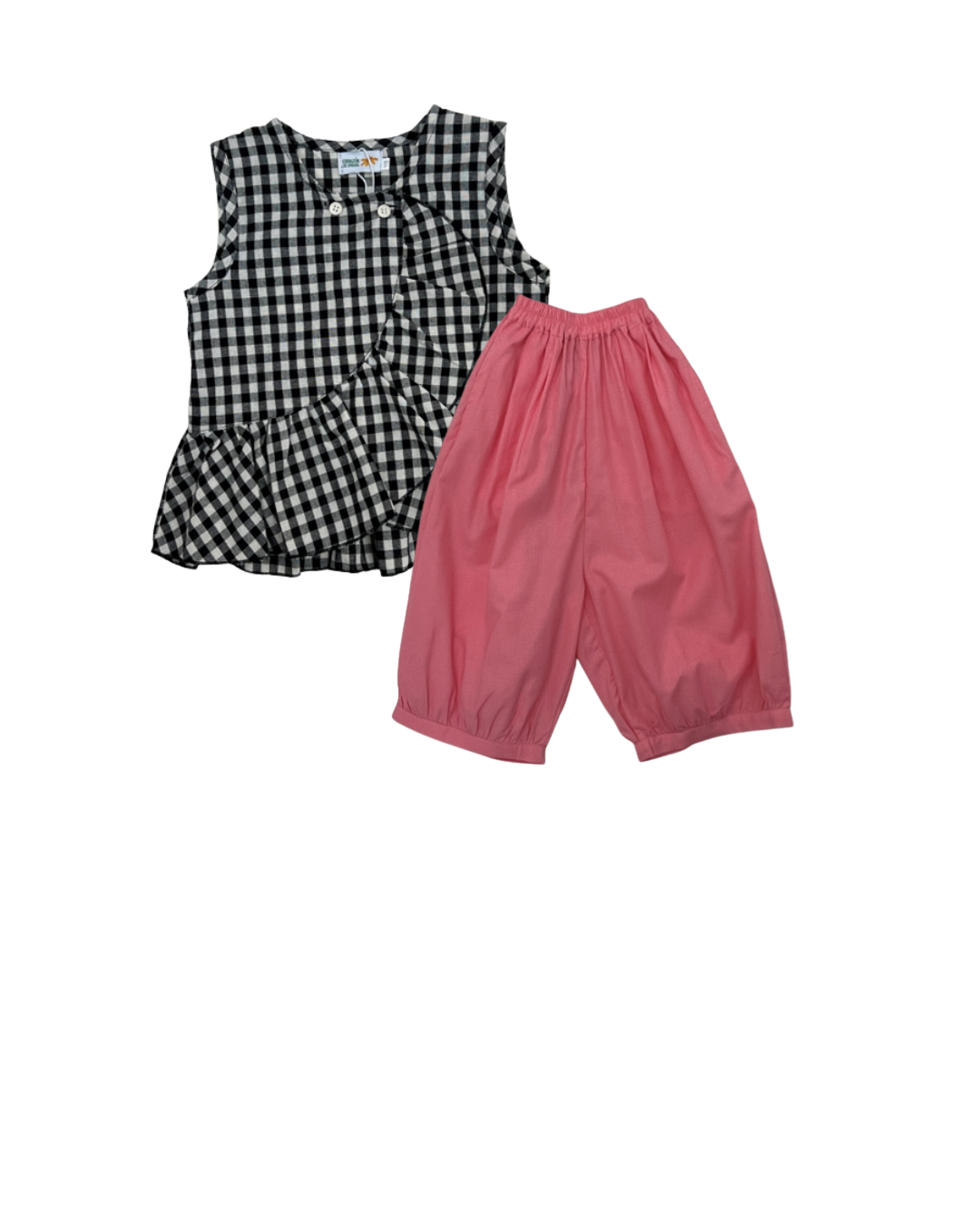 Conjunto Vichy & Rosa 🖤💗