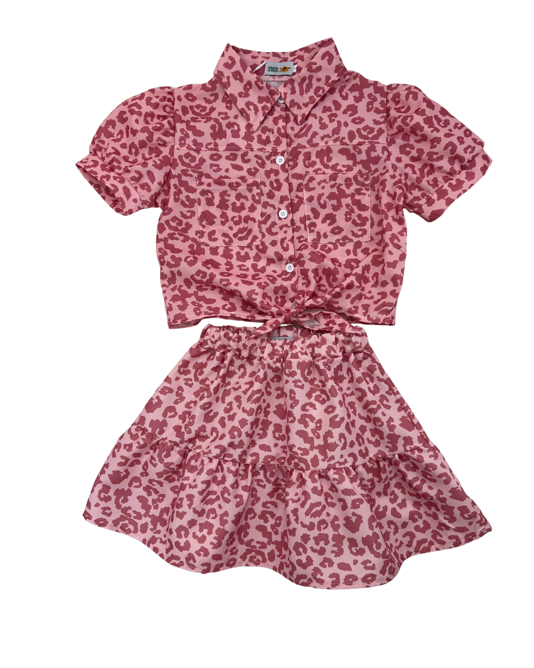Conjunto rosa animal print 💖
