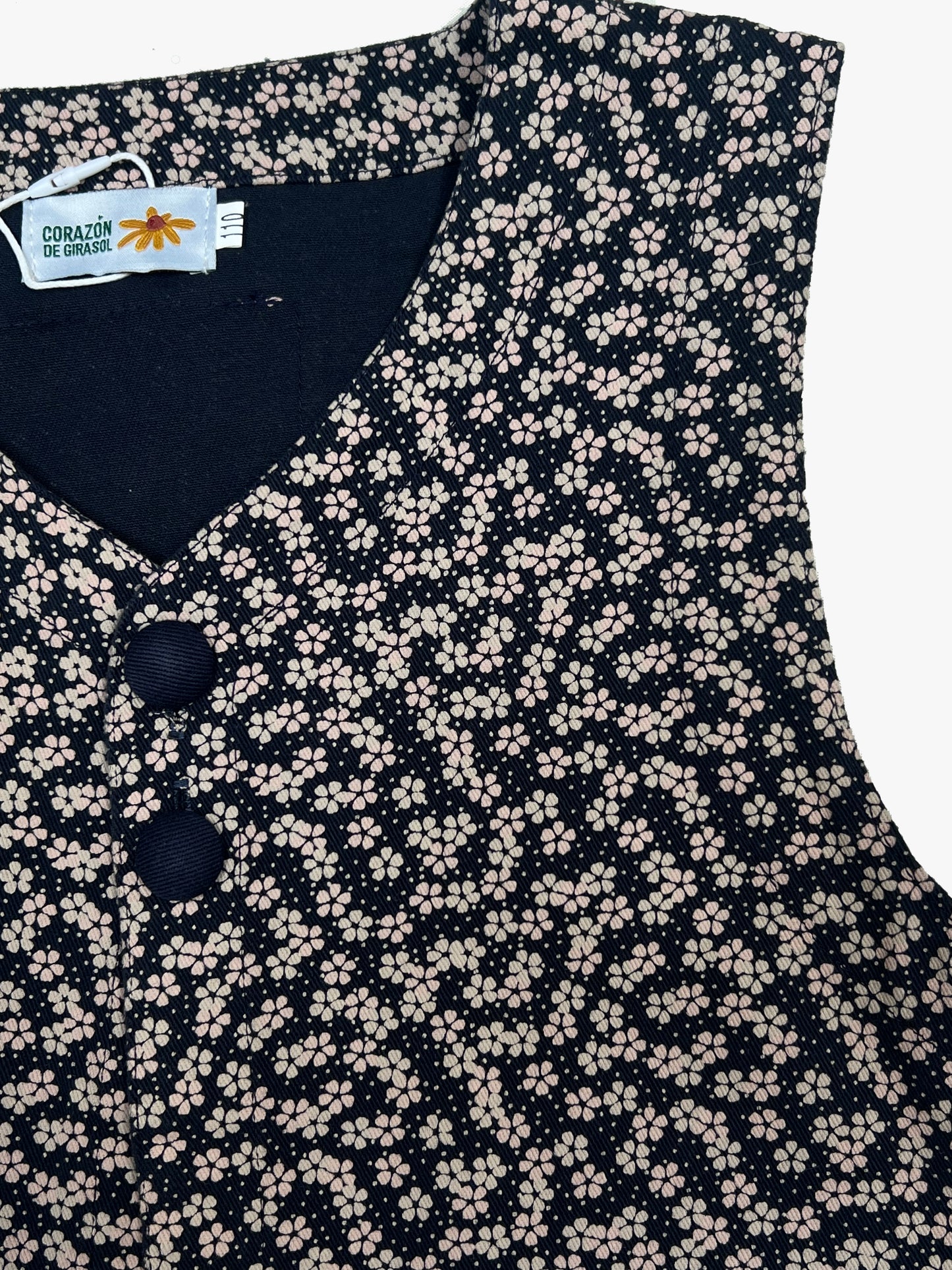 Chaleco floral sin mangas