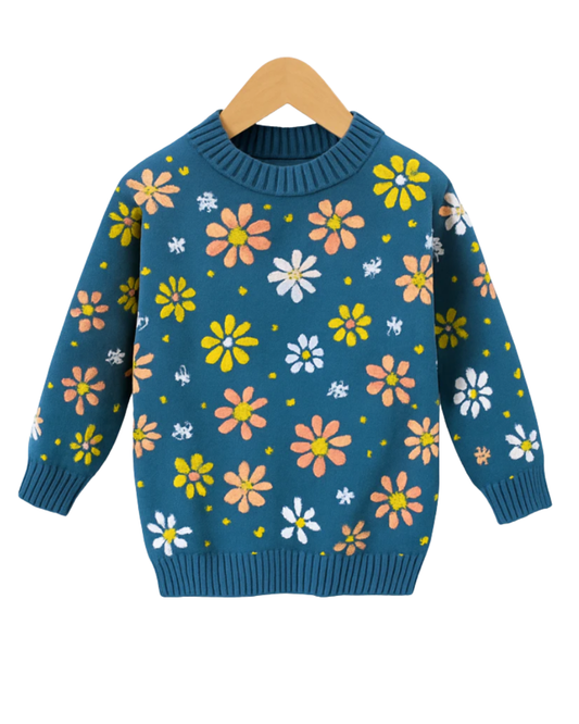 Chaleco Azul floreado