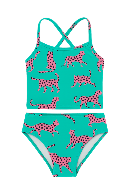 Bikini Leopardo Aqua 🍃🐆