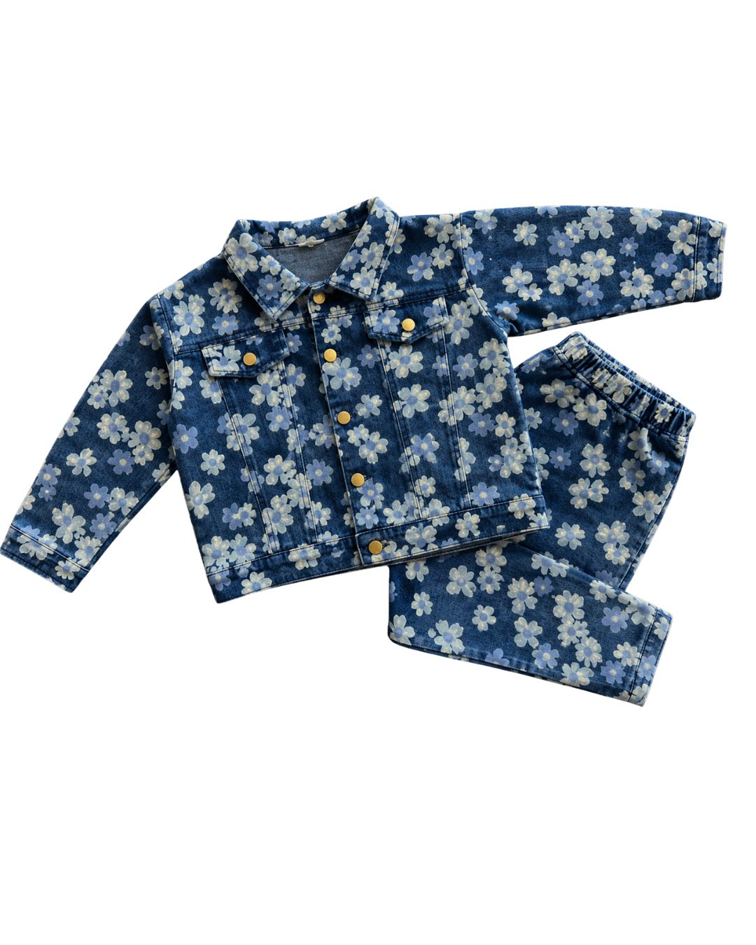 Conjunto Denim Floral