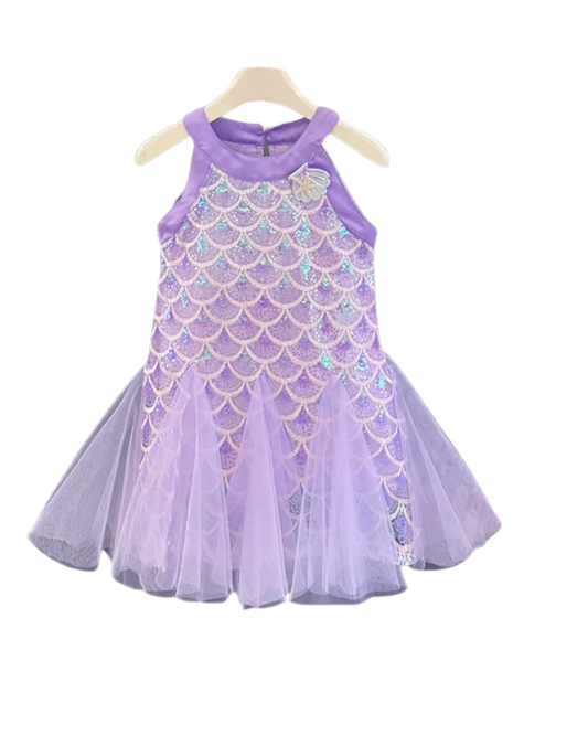 Vestido estilo sirenita con Lentejuelas y Tul 🧜♀️