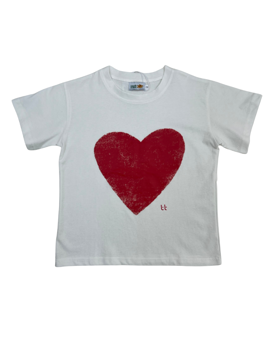 Polera corazón rojo 💕