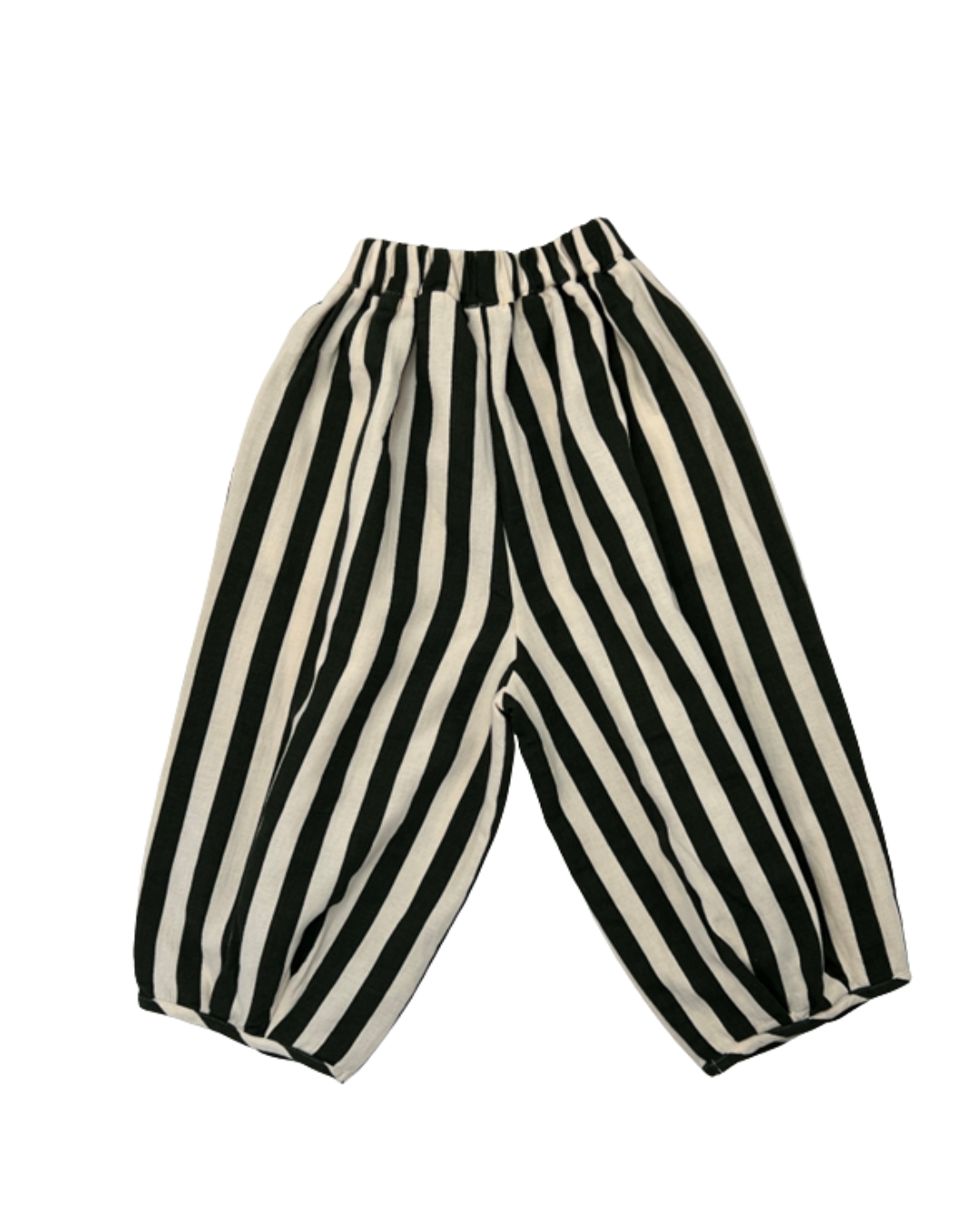 Pantalón bombacho rayas blanco & verde ⚪
