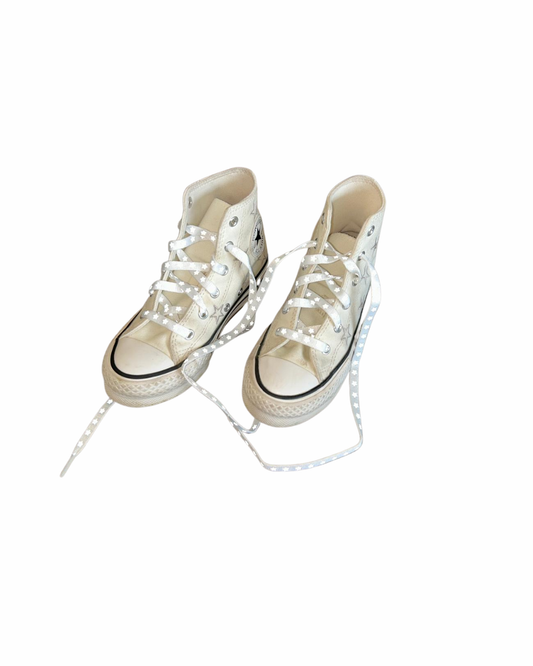 Cordones estrellas reflectantes blancas